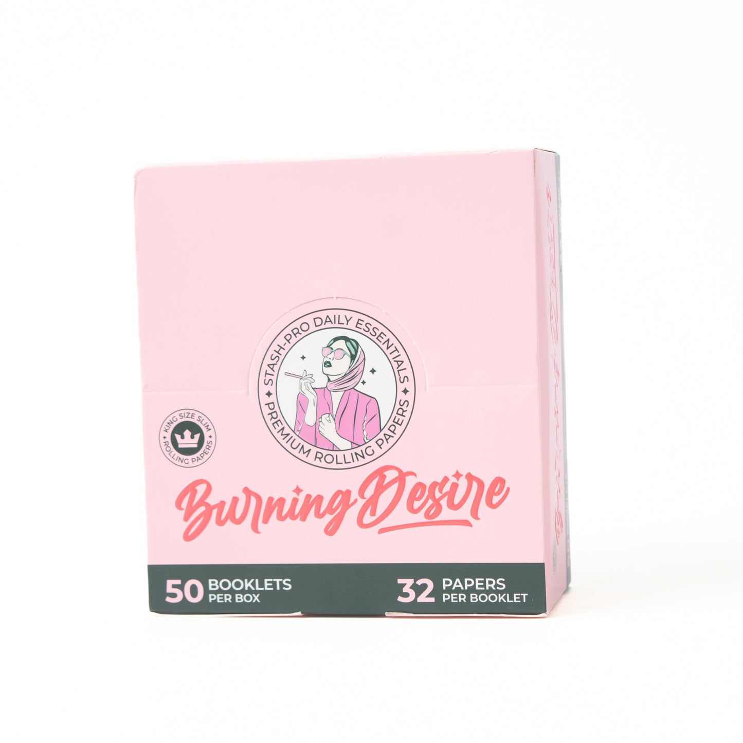 Stash Pro Burning Desire Pink Rolling Paper - Single Book