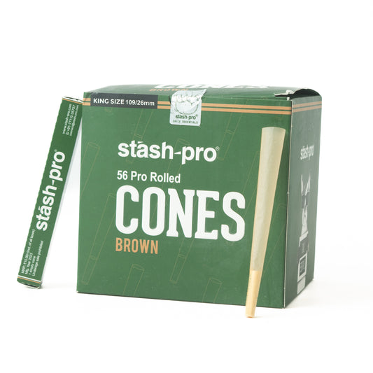 Stash Pro Pre Rolled Cones (Brown) - Perfect Roll (Single Piece)