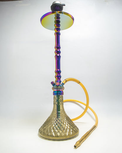 Sultan Hookah with Bags - Grey Base / Rainbow Stem