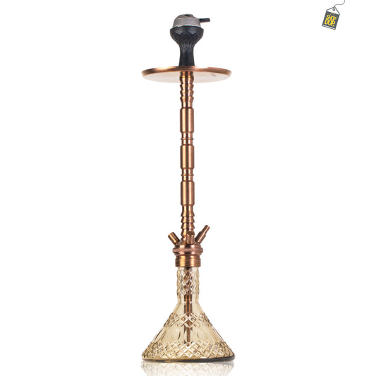 Sultan Evans Hookah with 2 Bags - Grey Base / Bronze Stem
