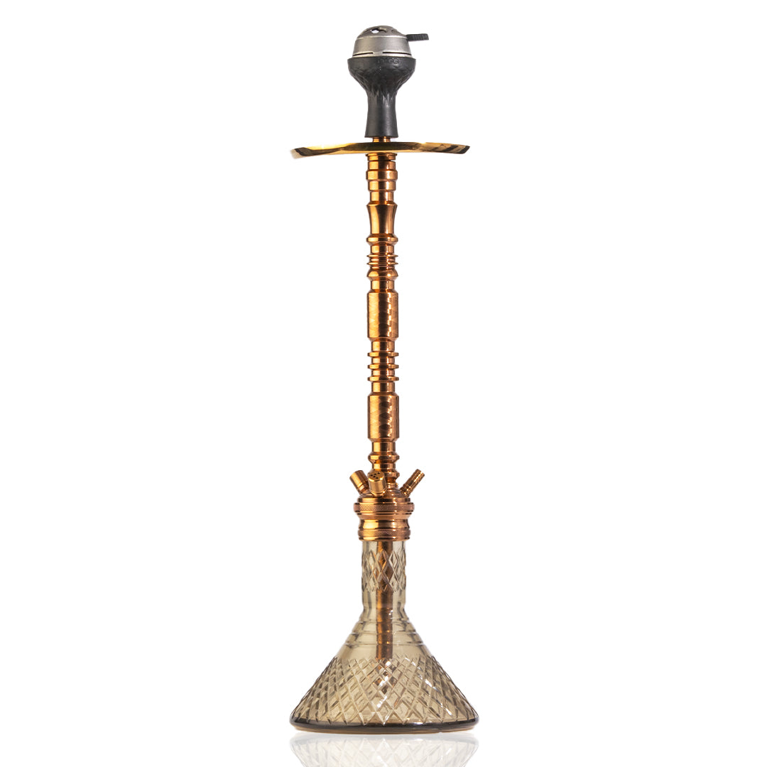 Sultan Hookah with Bags - Grey Base / Bronze Stem