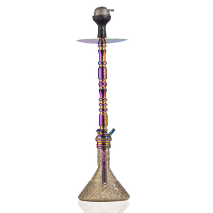 Sultan Hookah with Bags - Grey Base / Rainbow Stem