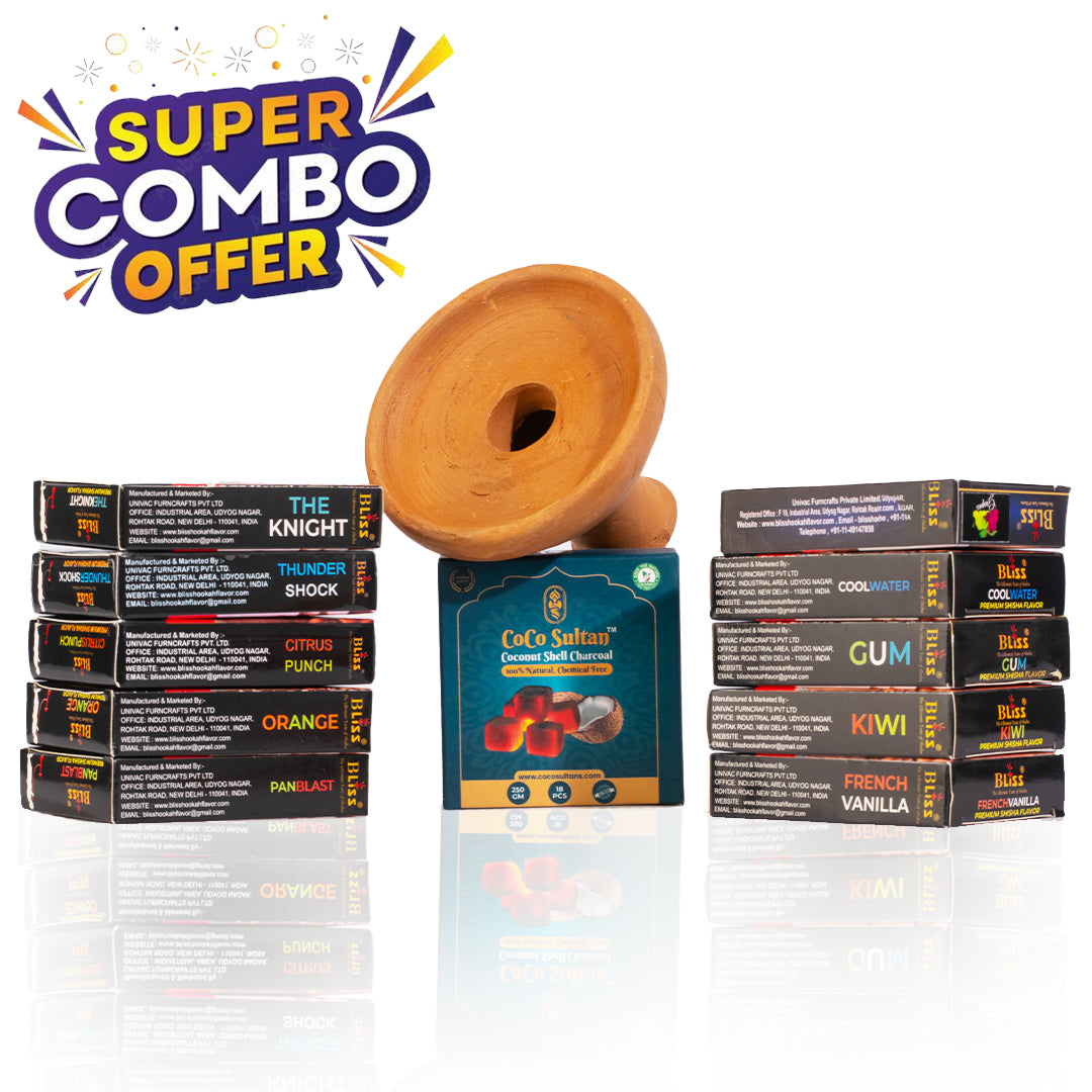 Super Saving Combo - 10 Bliss Flavors + DXB Bowl + 250g Coconut Coal