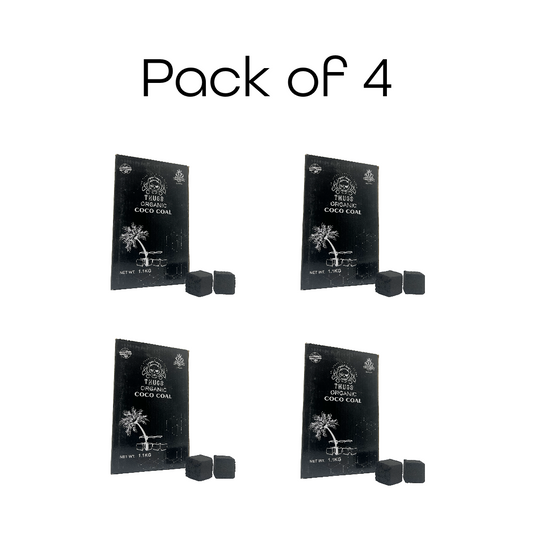 Pack of 4 - Thugs Hookah Coconut Coal 1.1kg - 84pcs (100g FREE)