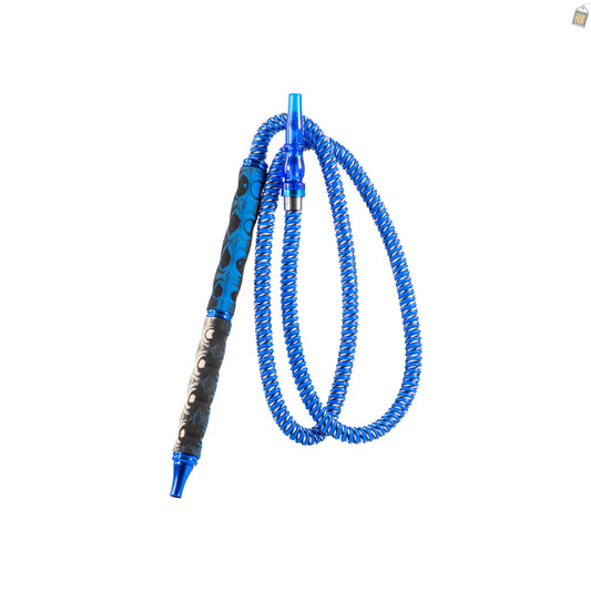 Thunder Twist PVC Hookah Pipe - Blue