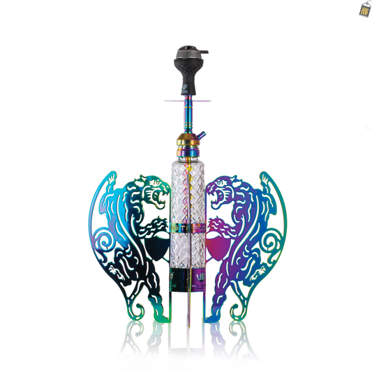 VG France Tiger Throne Hookah with 3 Bags (LED & Remote) - Rainbow