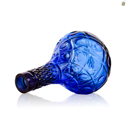 Tomb Cut Glass Hookah Replacement Base - Blue (Lock)