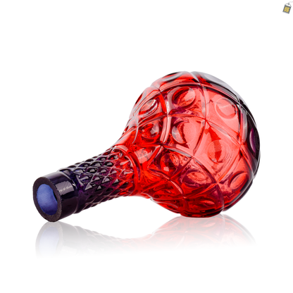 Tomb Cut Glass Hookah Replacement Base - Red (Lock)