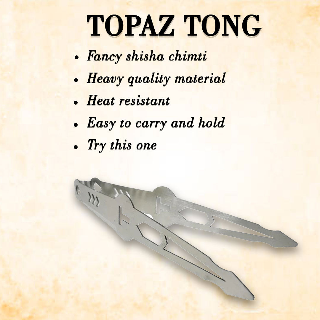 Topaz Tong - Designer Hookah Chimta