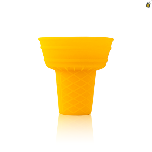 Trisk Silicone Chillum for Hookah - Yellow