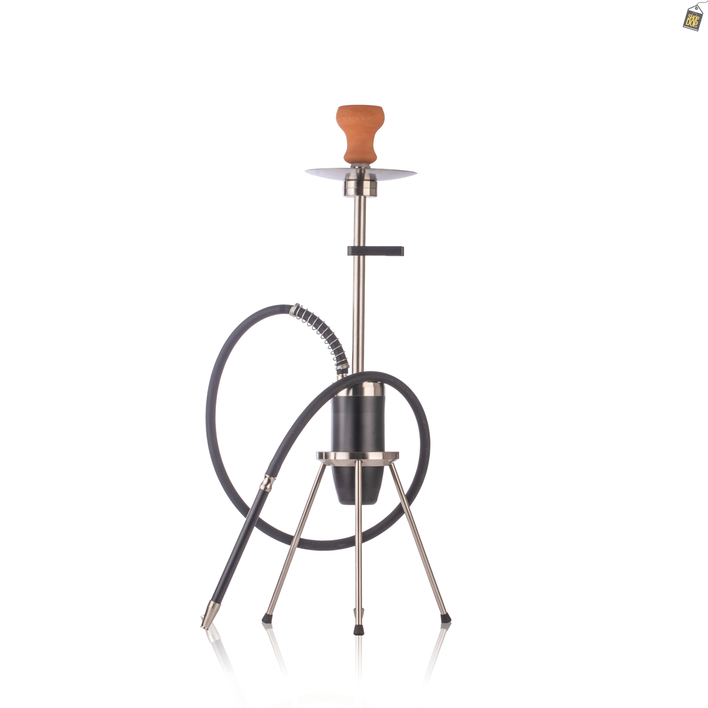 Trivium Hookah with 3 Legs - Silver