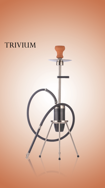 Trivium Hookah with 3 Legs - Silver