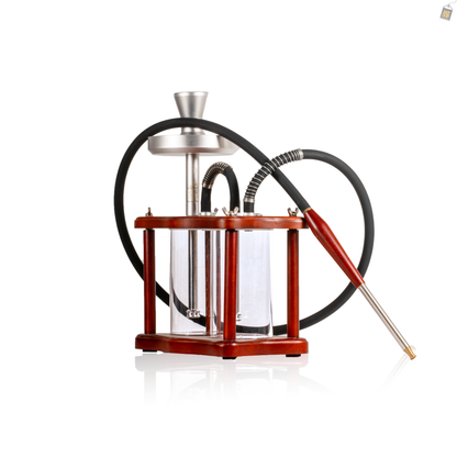 Twin Vault Wooden Hookah - Double Acrylic Base