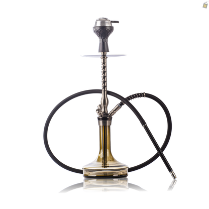 Twister Dual Pipe Hookah - Black