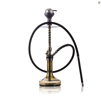 Twister Dual Pipe Hookah - Black