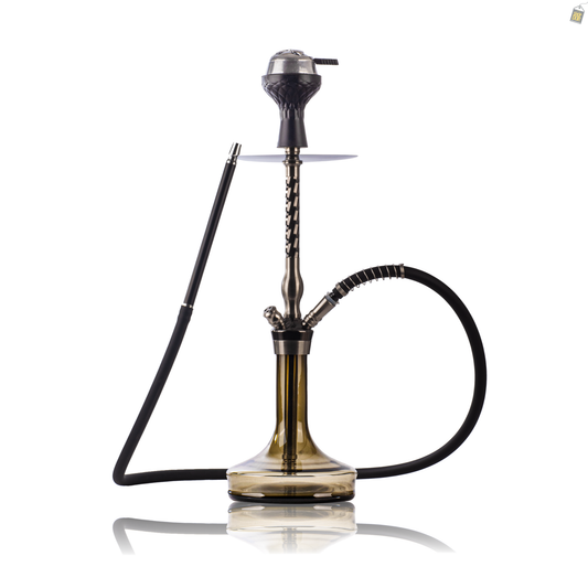 Twister Dual Pipe Hookah - Black