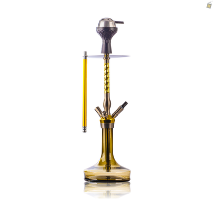 Twister Dual Pipe Hookah - Gold