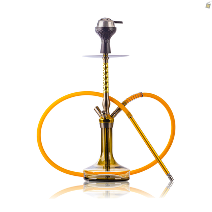 Twister Dual Pipe Hookah - Gold