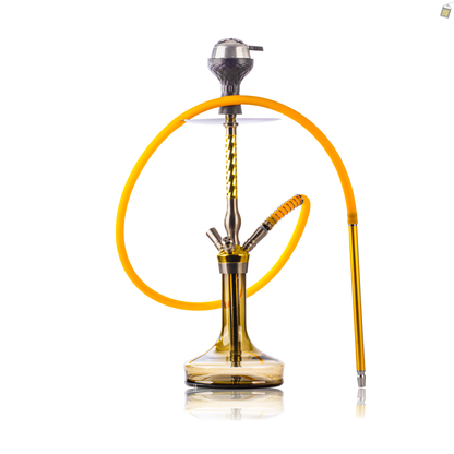 Twister Dual Pipe Hookah - Gold