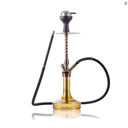 Twister Dual Pipe Hookah - Rose Gold