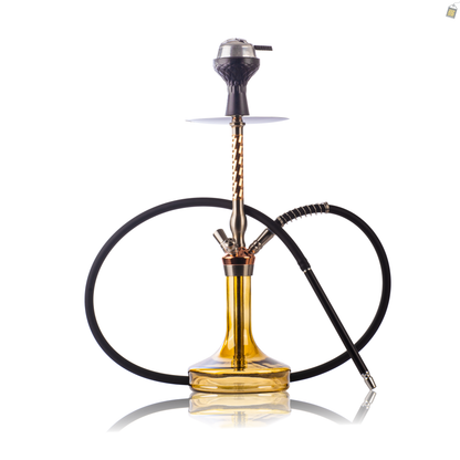 Twister Dual Pipe Hookah - Rose Gold