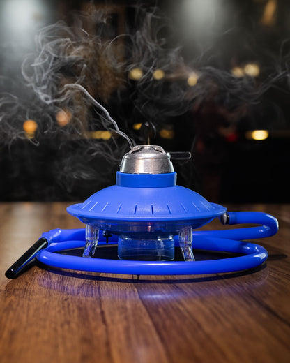 UFO Hookah with LED Light & Remote - Blue