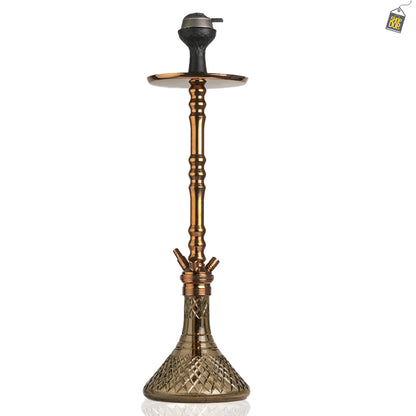 Sultan Arthur Hookah with 2 Bags - Grey Base / Bronze Stem