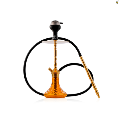 Fighter Hookah R2 - Gold Stem / Amber Base