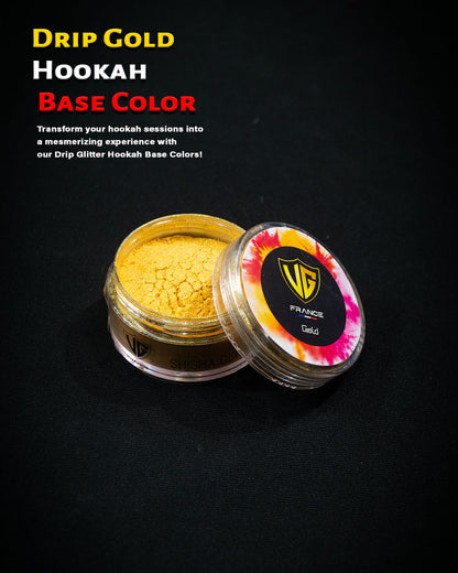 Drip Gold Hookah Base Color - Glitter