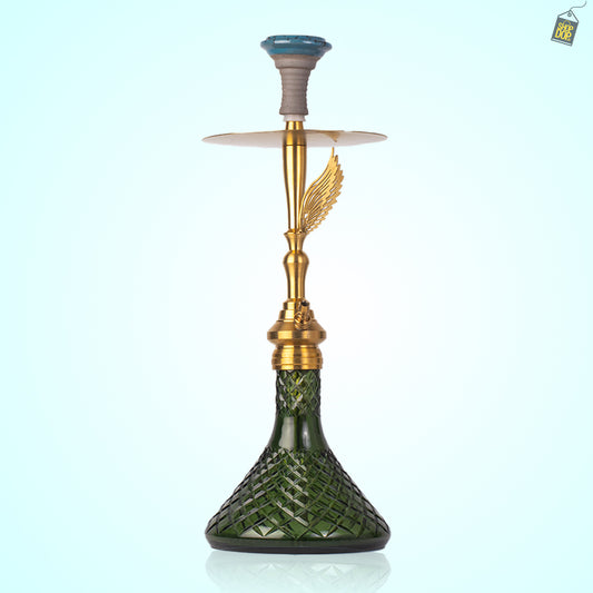 COCOYAYA Phantom Hookah - Golden Stem / Green Base