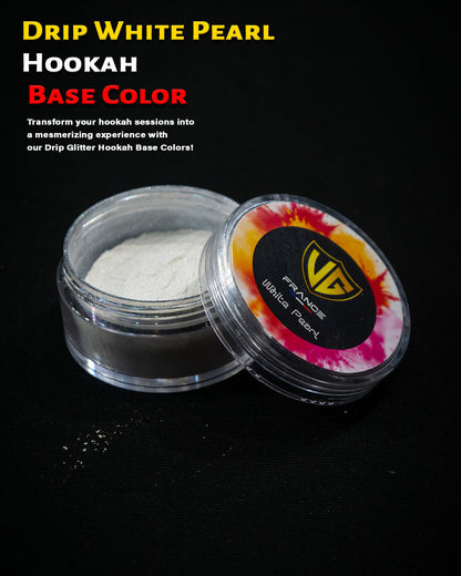 Drip White Pearl Hookah Base Color - Glitter