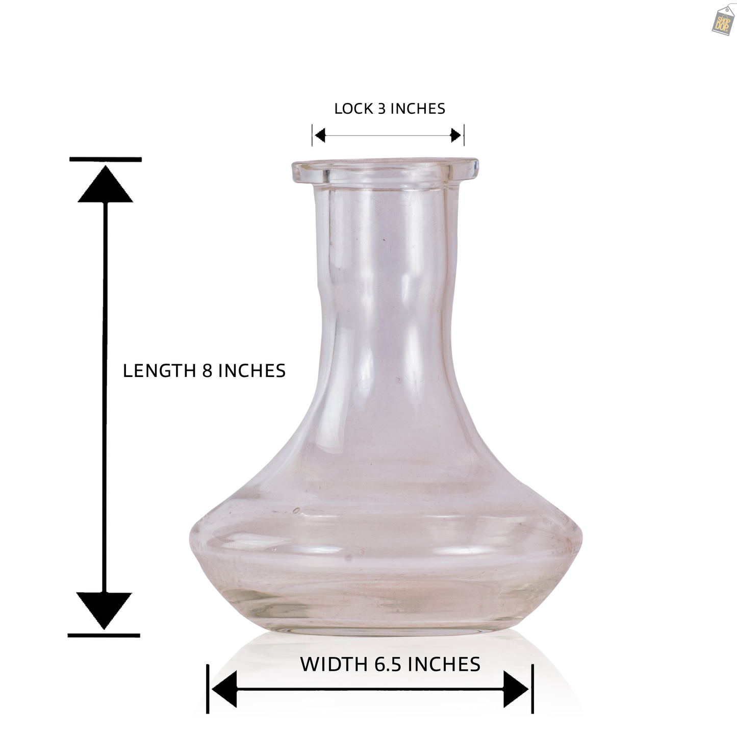 V3 Replacement Transparent Hookah Glass Base Only