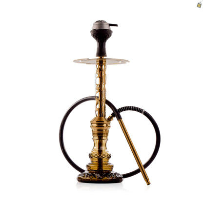 COCOYAYA Valeria Mesh Hookah with Green Bag - Gold Stem / Grey Base