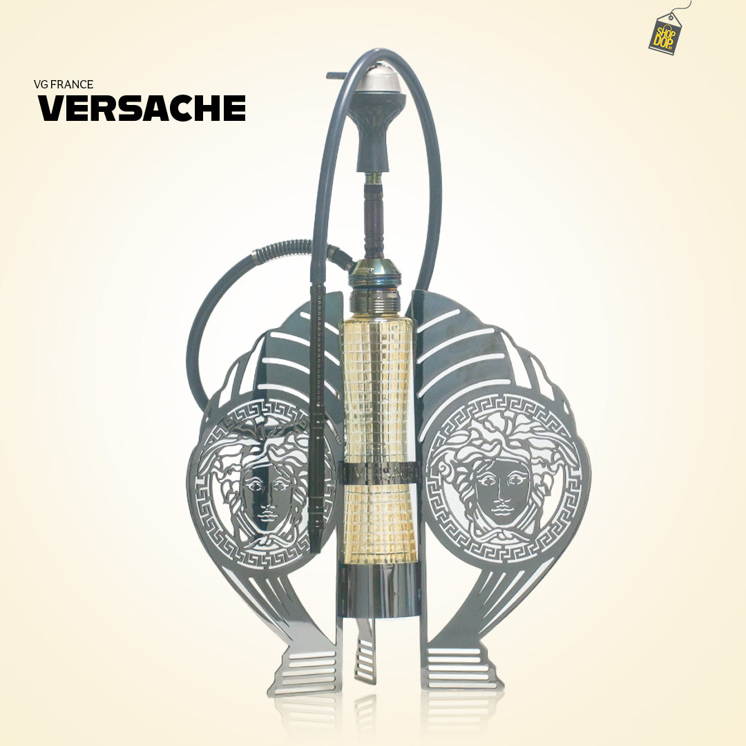 VG France Versache Hookah with 3 Bags (LED & Remote) - Black