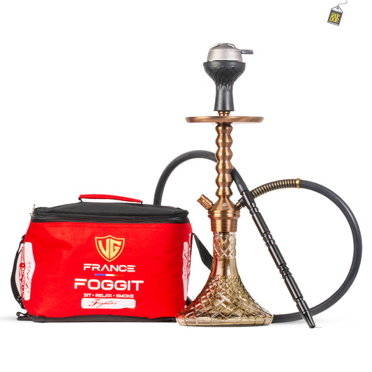 VG Joe Ladder Hookah with Bag - Bronze Stem / Grey Base