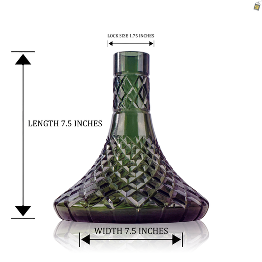VG France Joe Hookah - Replacement Base Only without Lock (Emerald Green Base)