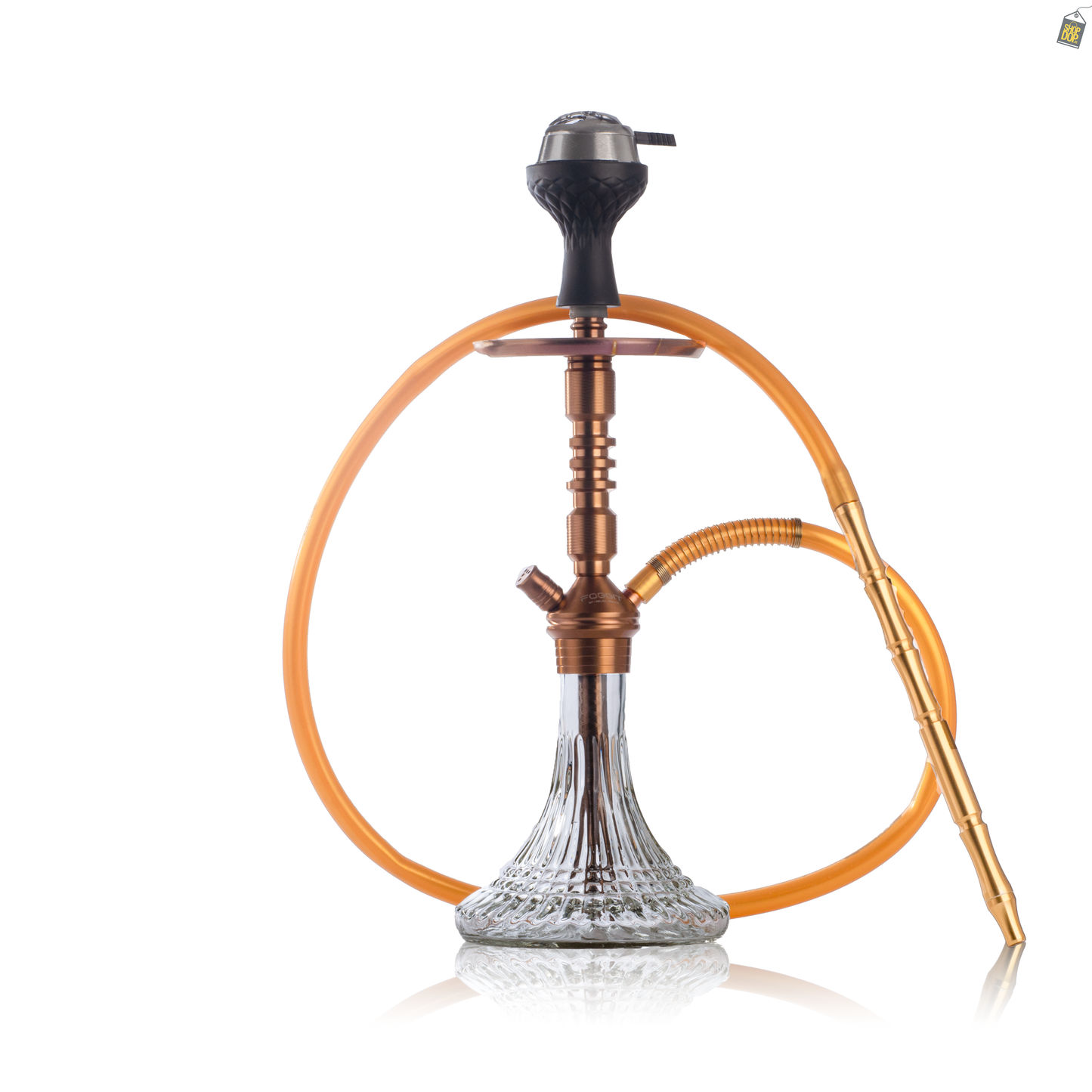 VG Joe R3 Hookah with Bag - Bronze Stem / Transparent Line Base