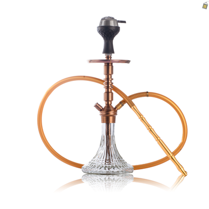 VG Joe R3 Hookah with Bag - Bronze Stem / Transparent Line Base