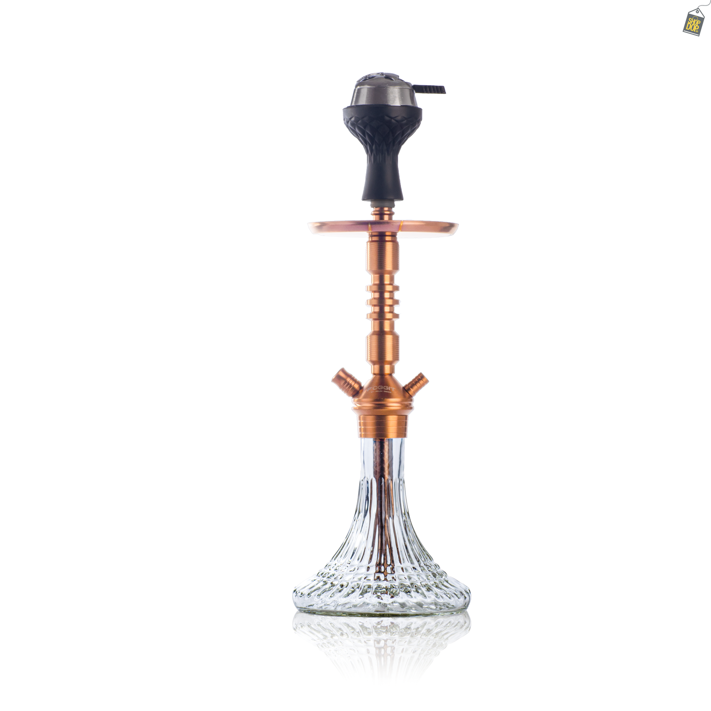 VG Joe R3 Hookah with Bag - Bronze Stem / Transparent Line Base