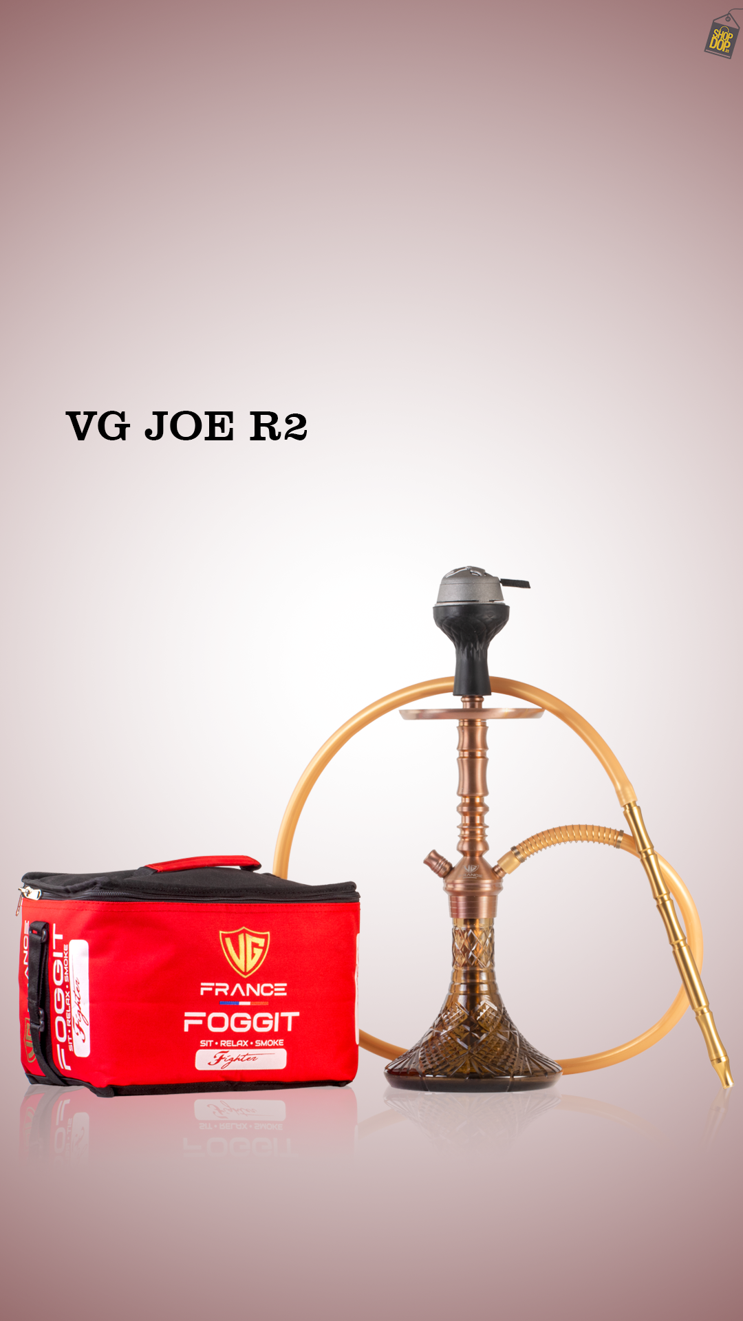 VG Joe R2 Hookah with Bag - Bronze Stem / CGB Brown Base