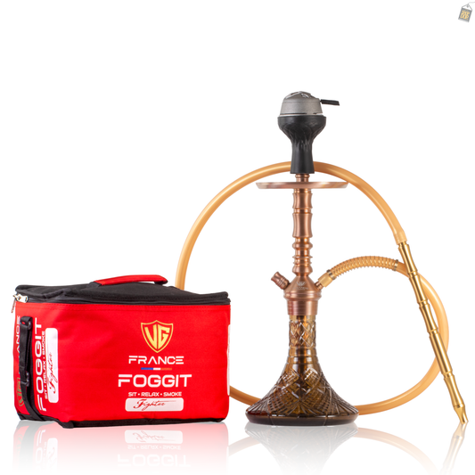 VG Joe R2 Hookah with Bag - Bronze Stem / CGB Brown Base