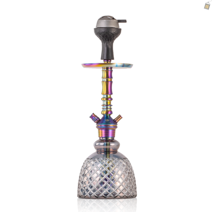 VG Joe R2 Hookah with Bag - Rainbow Stem / Tomb Grey Base