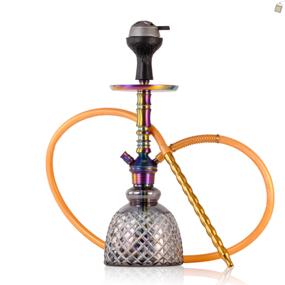 VG Joe R2 Hookah with Bag - Rainbow Stem / Tomb Grey Base