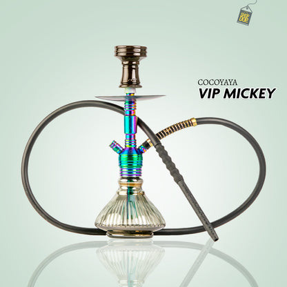 COCOYAYA VIP Micky Hookah - Rainbow Stem / Cut Glass Base