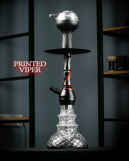 Thugs Viper Printed X Hookah - Silver