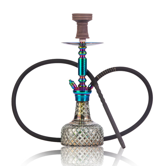 COCOYAYA Valencia Hookah - Rainbow / Cut Glass Base