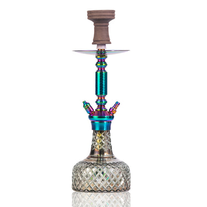 COCOYAYA Valencia Hookah - Rainbow / Cut Glass Base