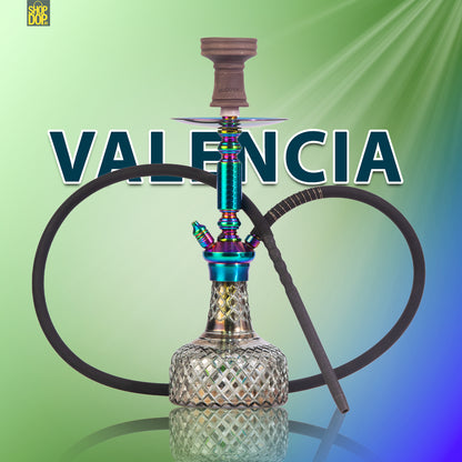 COCOYAYA Valencia Hookah - Rainbow / Cut Glass Base