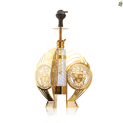 VG France Versache Hookah with 3 Bags (LED & Remote) - Gold