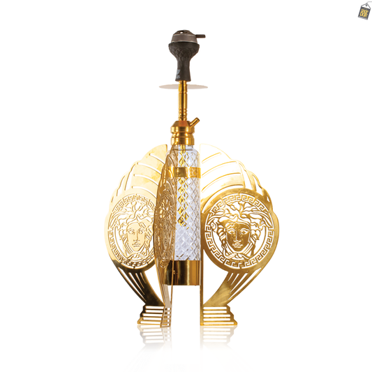 VG France Versache Hookah with 3 Bags (LED & Remote) - Gold